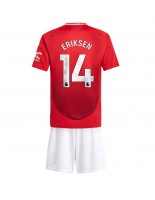 Manchester United Christian Eriksen #14 Domácí dres pro děti 2024-25 Krátký Rukáv (+ trenýrky)